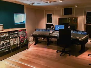 SSL Duality Pro Station in Baggpipe's Studio 1 control room.