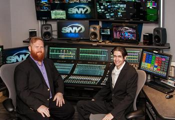 (L-R) Zack Vick, SNY Audio Engineer and Adam Young, SNY Audio Operator.