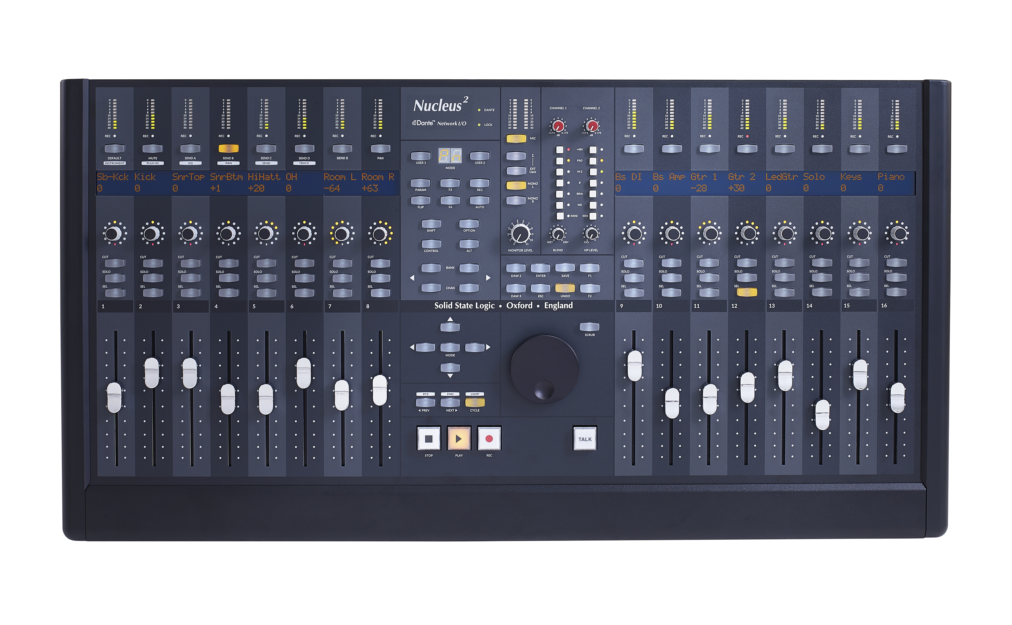 Solid state logic. Solid State Logic 2. Solid State Logic Nucleus 2. Solid State Logic 9000. SSL Nucleus 2 Dante Control surface.